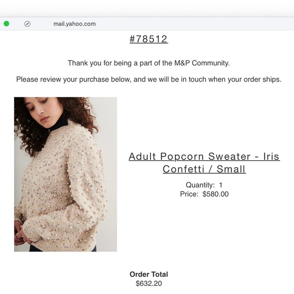 Misha & Puff Iris Confetti Merino Wool Sweater Size S EUC - Picture 8 of 8